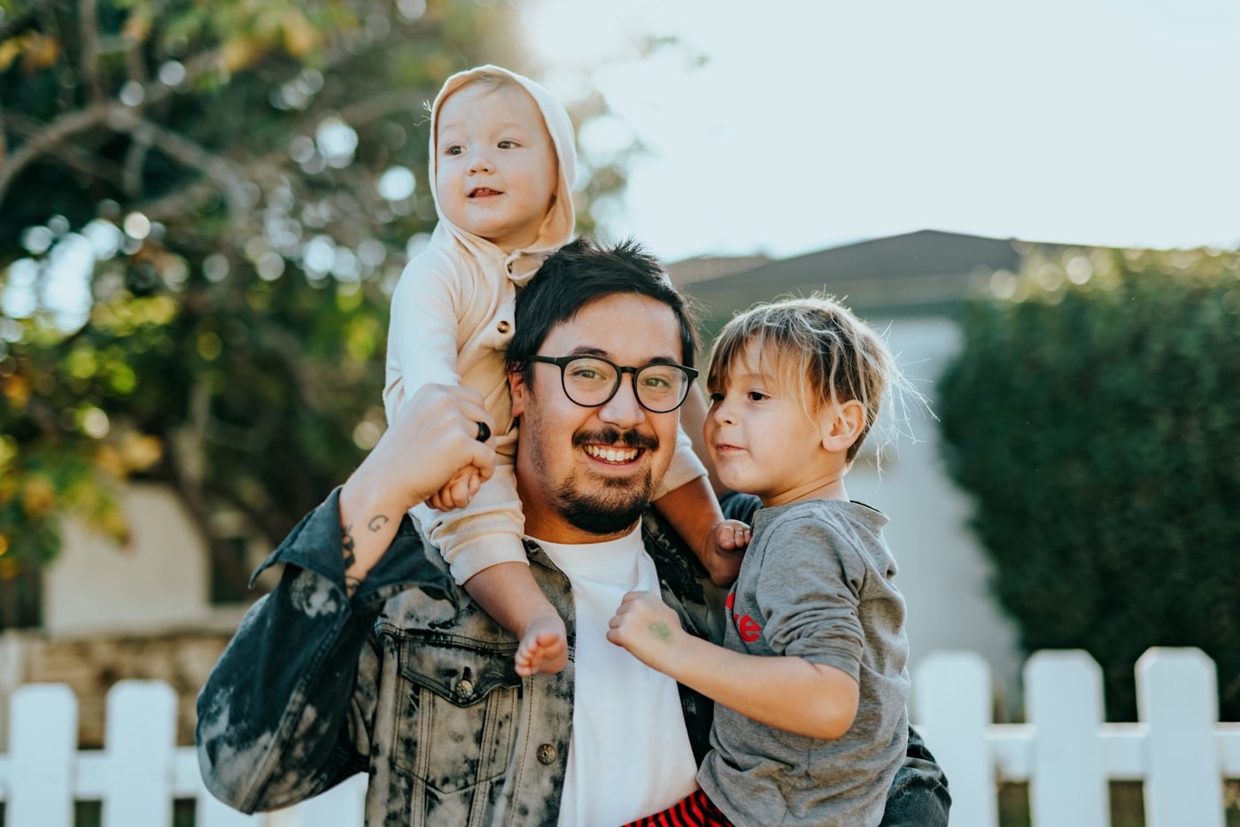 A family at home together